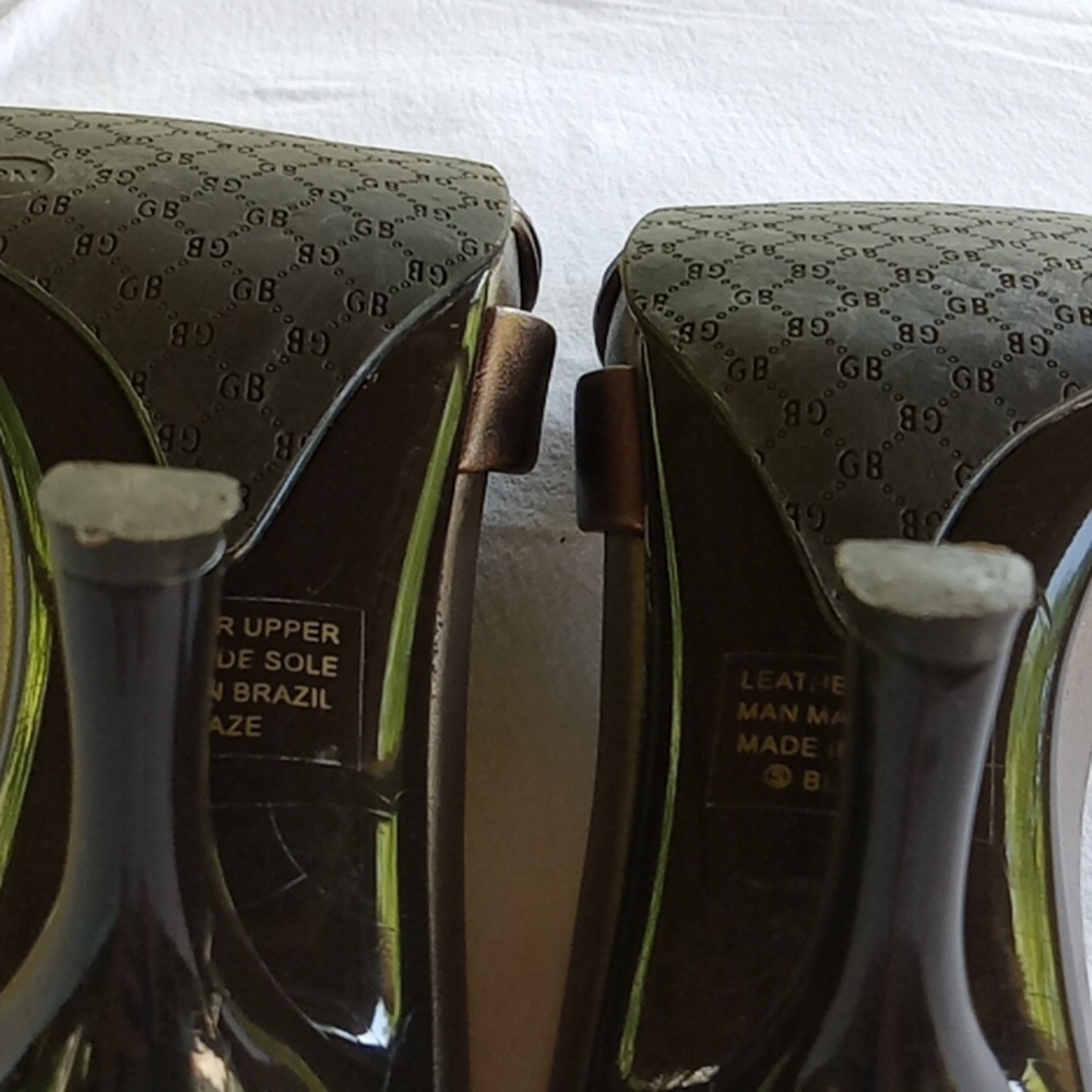 Gianni Bini Bronze leather slides - Picture 2 of 6
